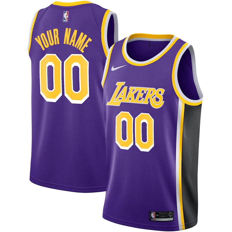 Custom Men Los Angeles Lakers Purple Nike Swingman Statement NBA jerseys